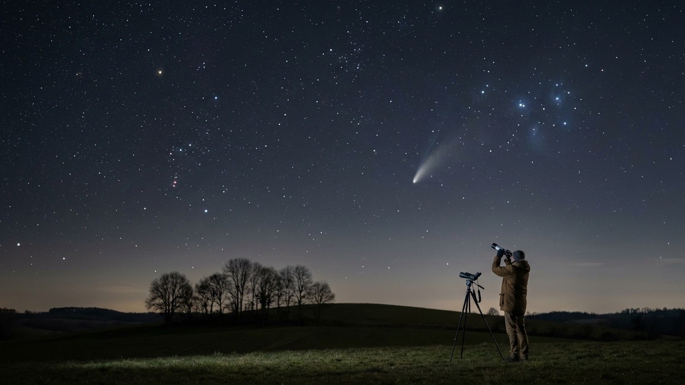 Comète du moment : date, heure, direction et carte du ciel pour la repérer