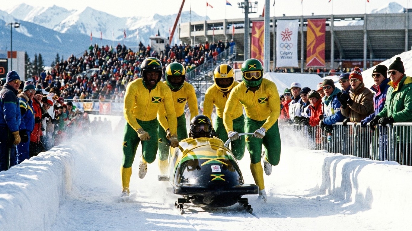 Cette équipe de Jamaïque a défié tous les pronostics aux JO d'hiver 1988 : l'histoire vraie derrière Rasta Rockett