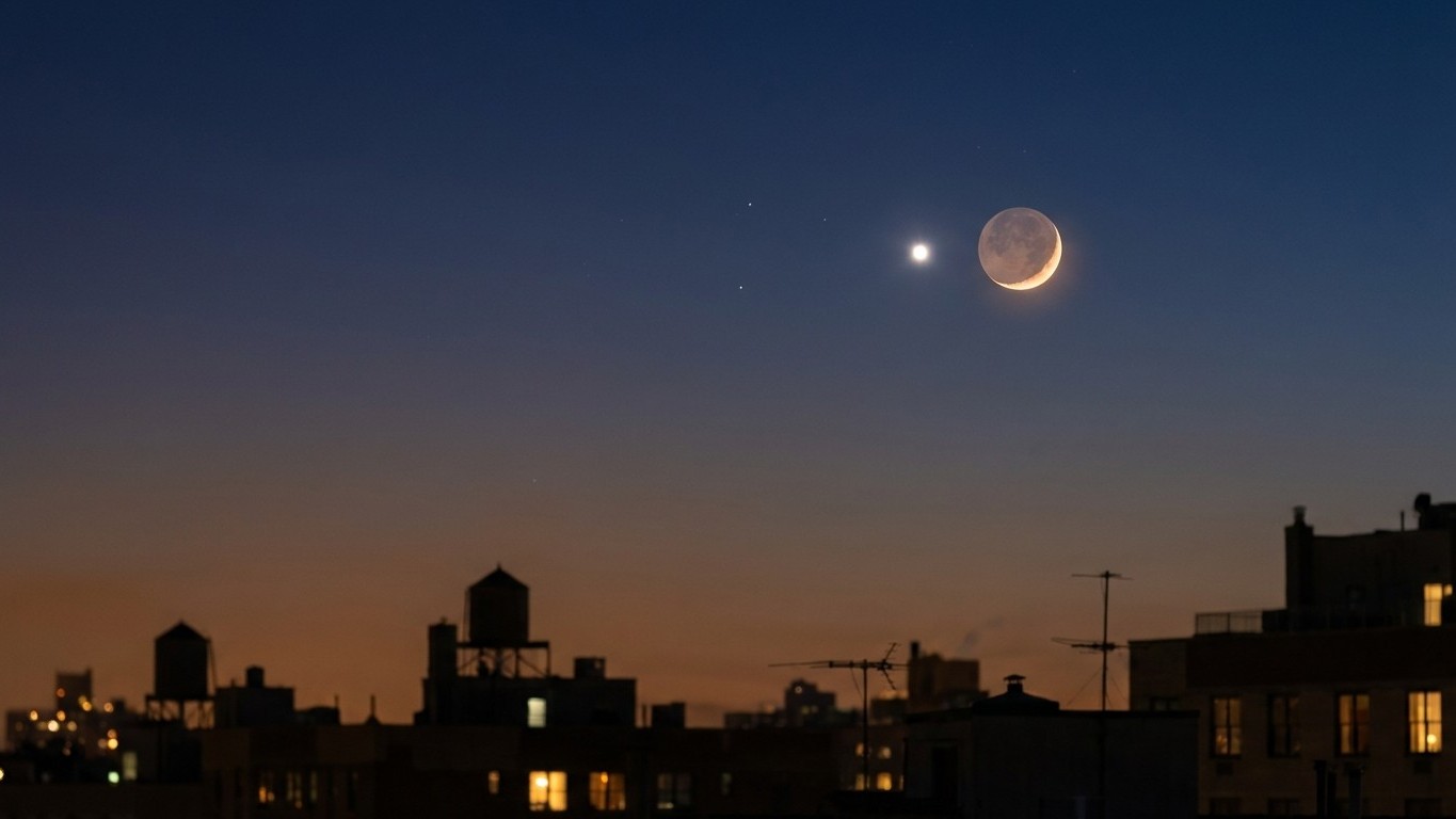 Conjonction Lune-Vénus : date, heure et meilleure façon de l’observer