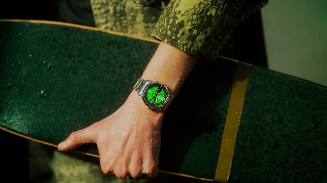 70s Classic Meets Neon Streetwear in the Seiko 5 Sports HUF Green | WatchTime