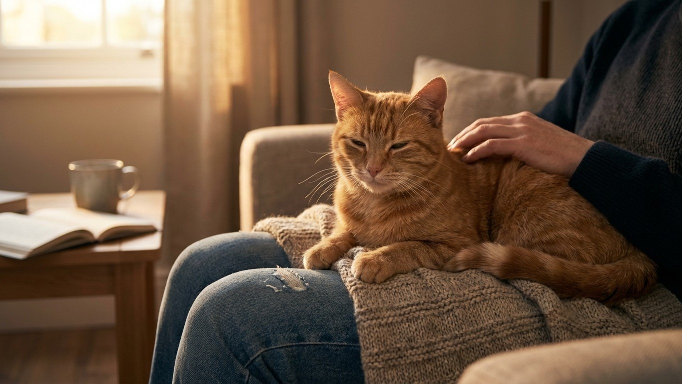 « Il fait ça tous les soirs sur moi » : ce geste du chat que beaucoup interprètent mal