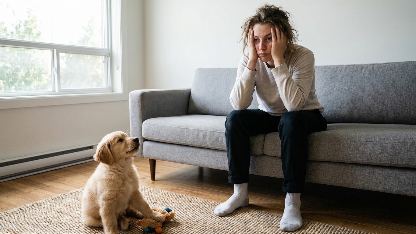 Le baby blues post-adoption : ce mal-être tabou que vivent de nombreux propriétaires de chiots