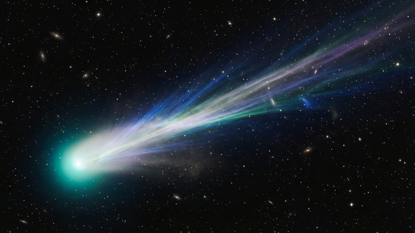 Queue de comète : de quoi est-elle faite et pourquoi change-t-elle de forme ?