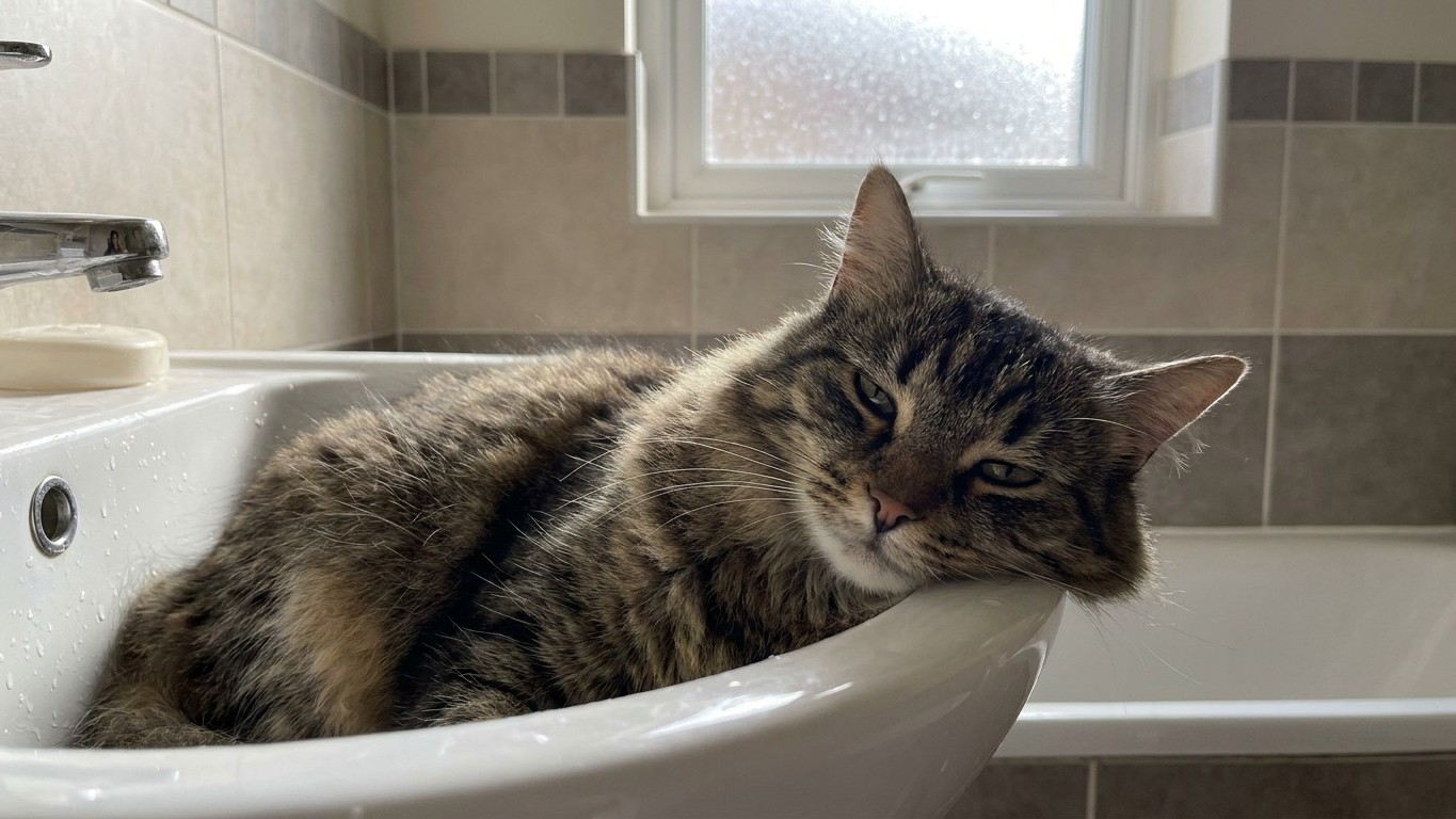 « Je pensais qu'il cherchait juste le frais » : mon chat dort dans le lavabo depuis trois jours, ce que la vétérinaire m'a...