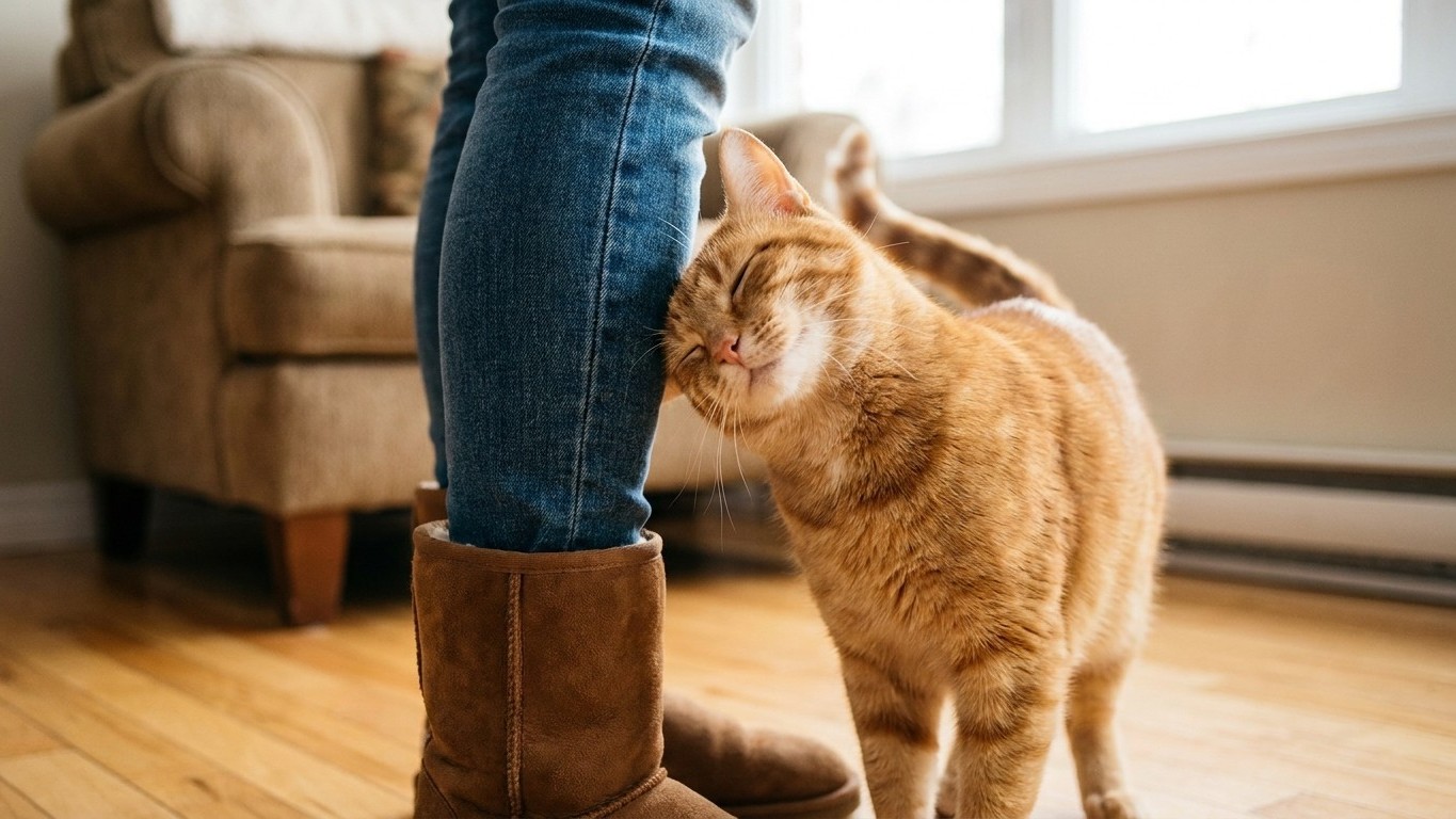 « Je croyais qu'il réclamait des caresses » : quand mon chat frotte sa tête contre mes jambes, il fait autre chose