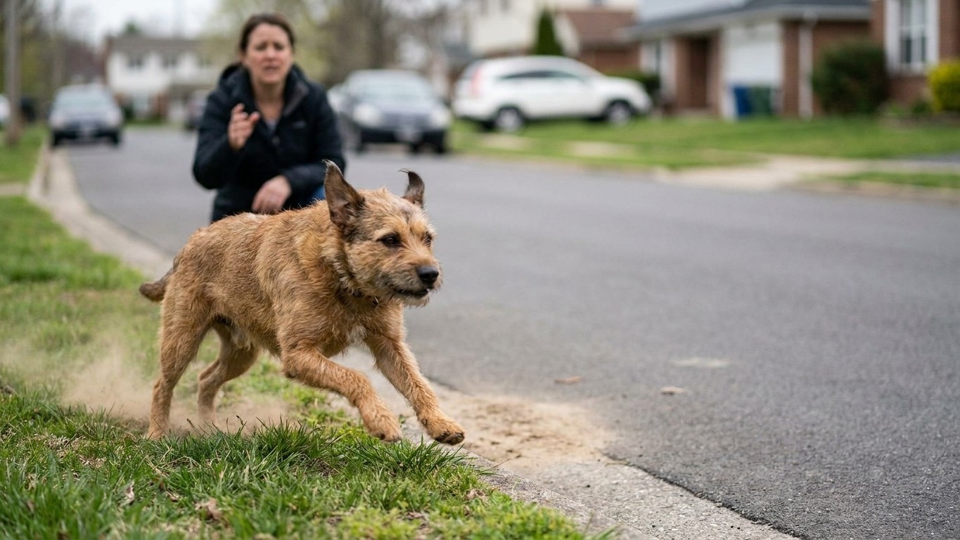« Je voulais juste le rappeler » : pourquoi crier le nom de son chien quand il fonce sur une voiture renforce le comportem...