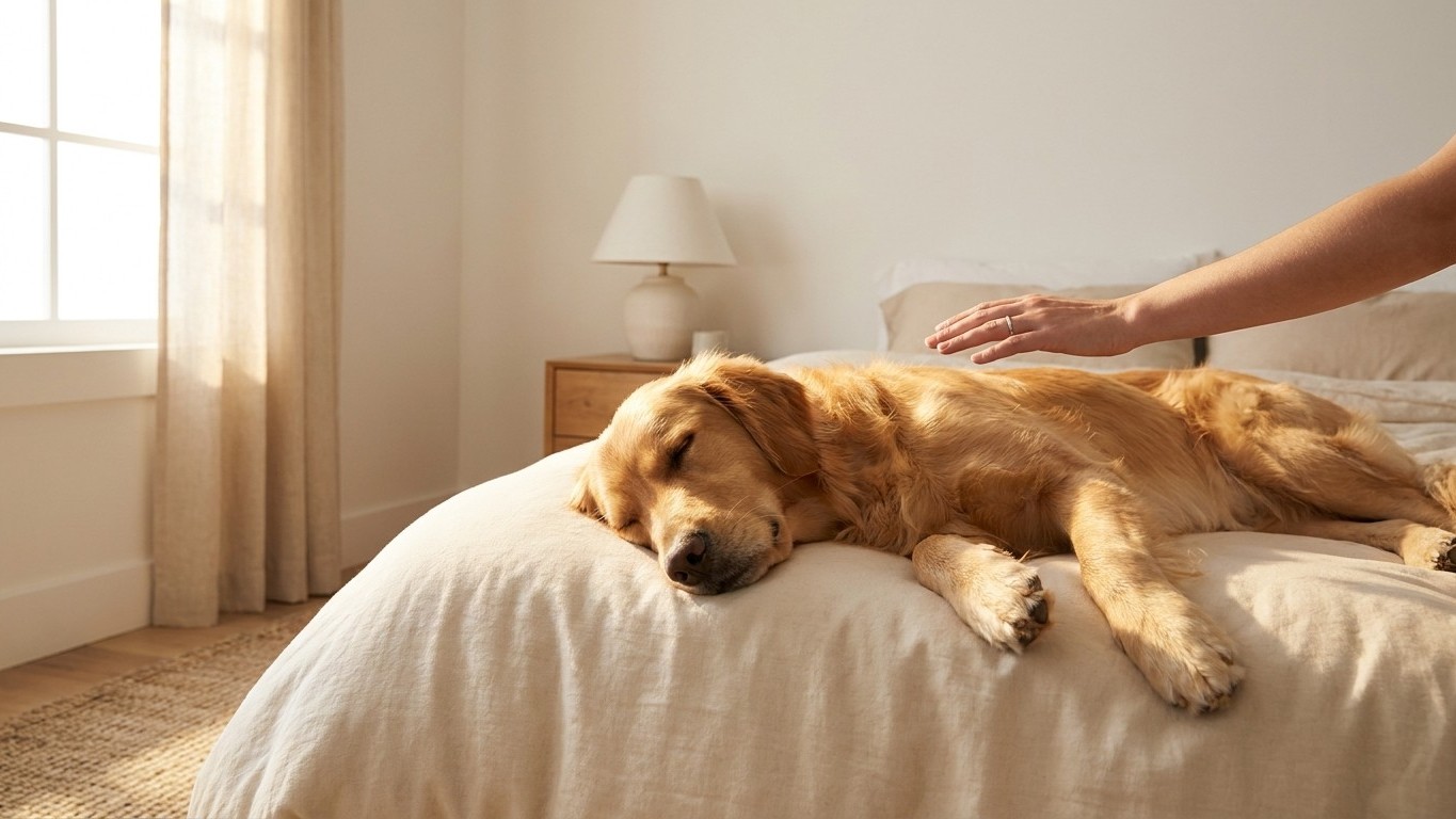 Ce geste que vous faites chaque fois que votre chien rêve peut vous valoir un coup de dents en pleine nuit