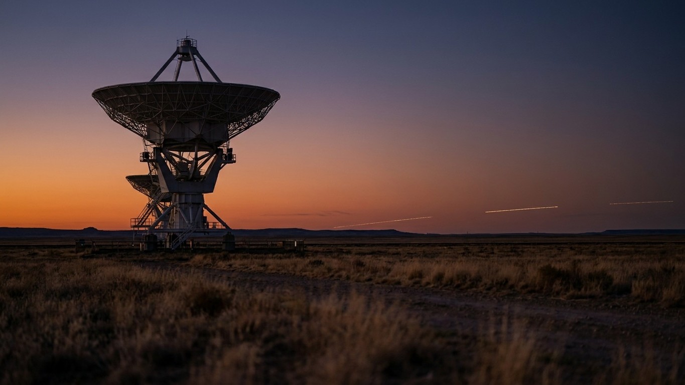 Dans une plaine du nord des Pays-Bas, un réseau d'antennes enregistre depuis des mois un bruit 32 fois plus intense qu'ava...