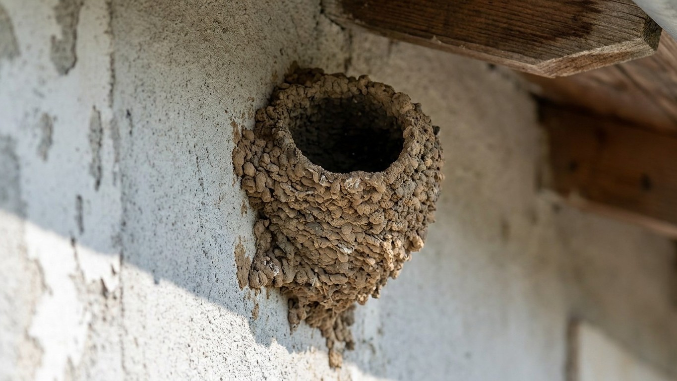 Fini le coup de balai sous l'avant-toit à la rentrée : ce petit tas de boue collé au mur ne vous appartient pas et le reti...