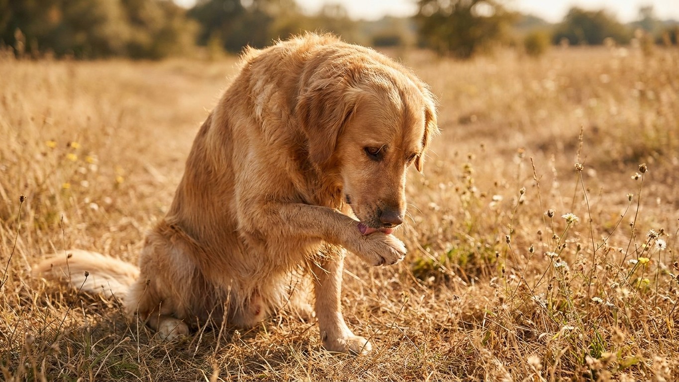 J'ai laissé mon chien filer dans les herbes sèches en août juste parce qu'il adorait ça : trois jours plus tard, j'ai comp...