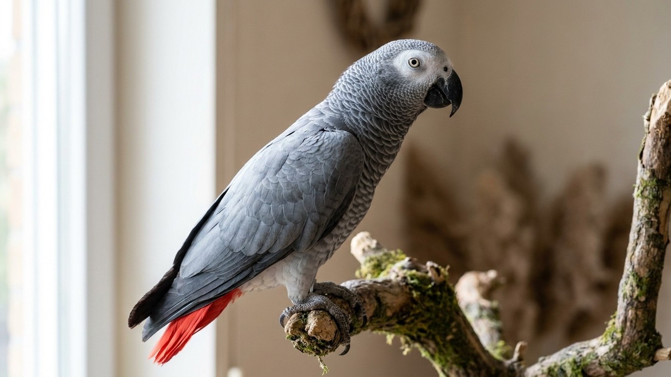 J'ai laissé mon gris du Gabon se lisser le poitrail tous les soirs pendant des mois juste parce que je croyais à une mue :...