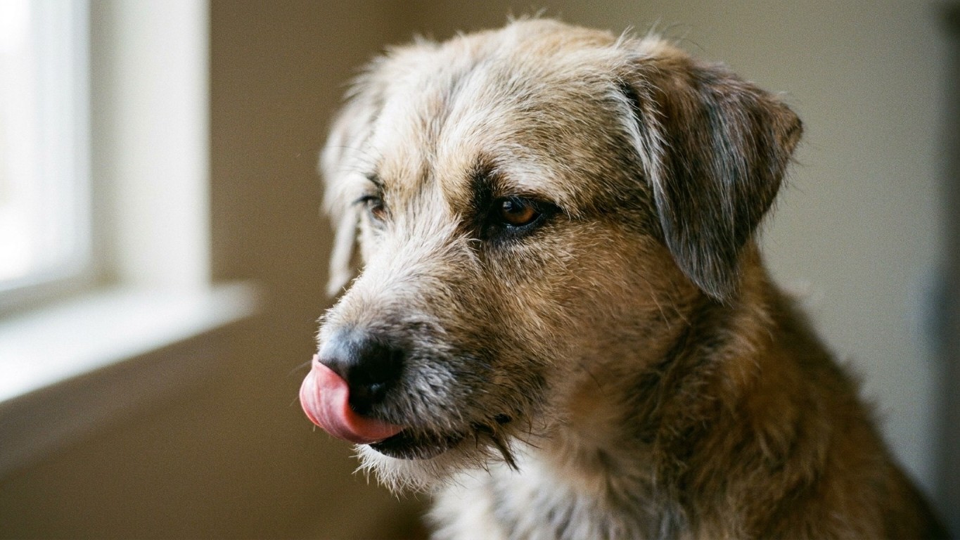 Mon chien se lèche les babines dès que mon fils lui saute au cou et ce n'est pas parce qu'il a faim