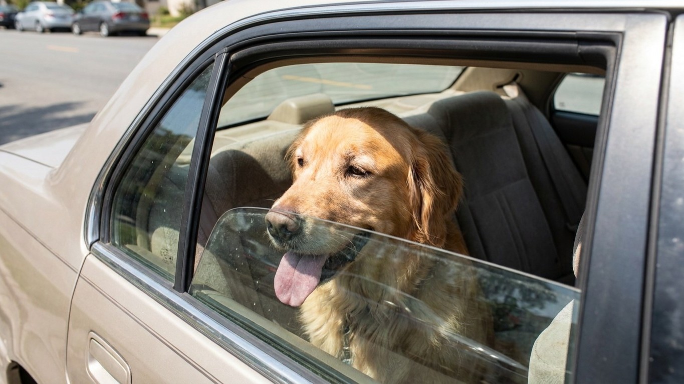 Mon voisin entrouvre toujours ses vitres avant de laisser son chien dans la voiture et ce n'est pas ça qui le protège