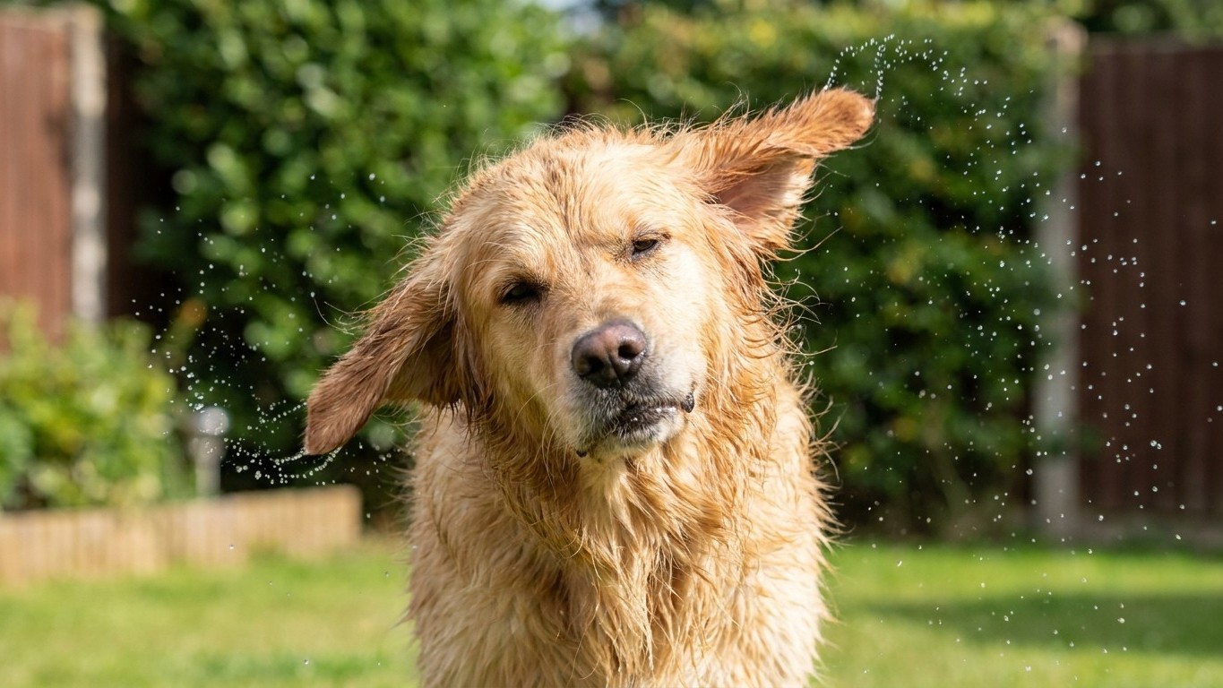 Votre chien secoue la tête sans arrêt après la baignade en rivière : ce n'est pas l'eau qu'il essaie de faire sortir, c'es...