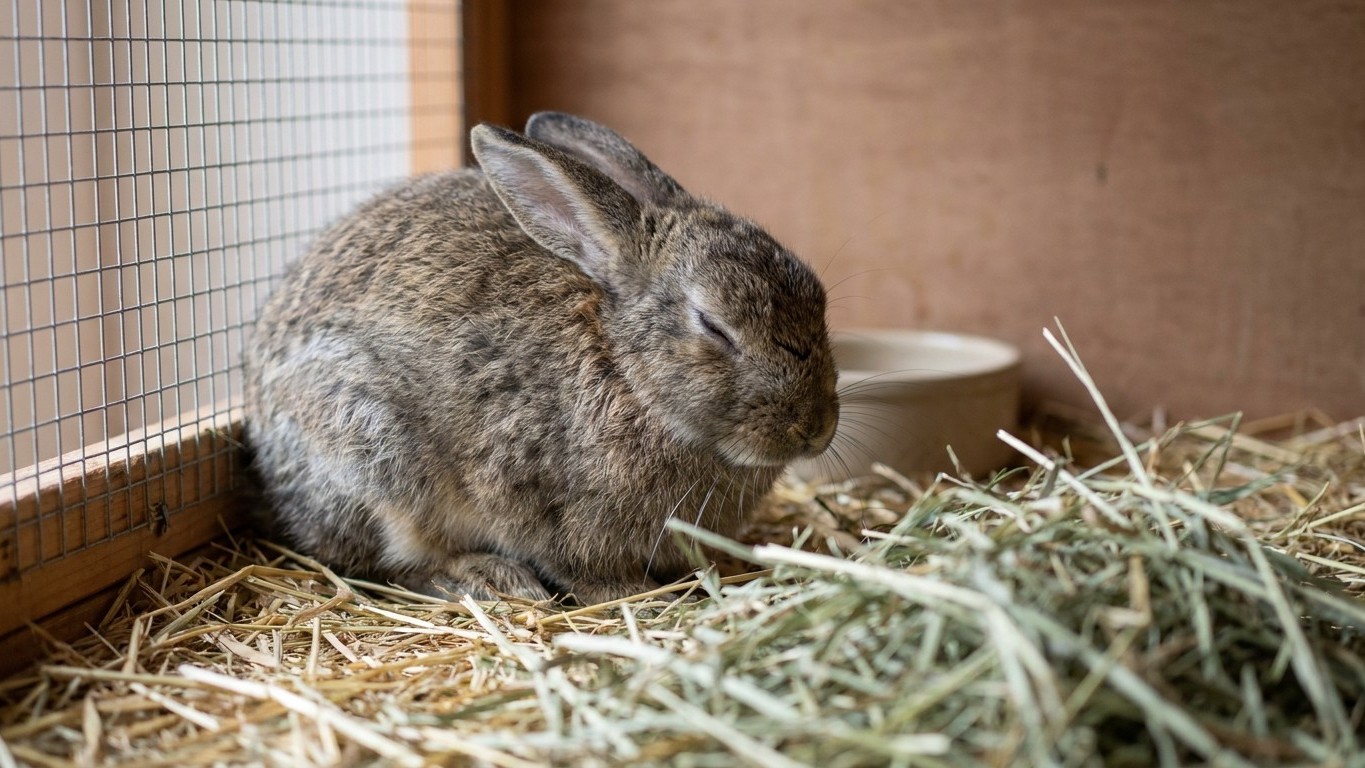Votre lapin reste tassé dans un coin et ne touche plus son foin : ce n'est pas de la bouderie, c'est ce que son ventre a c...