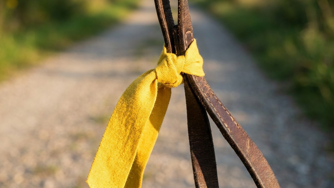 Vous croisez un chien avec un ruban jaune noué à la laisse et vous trouvez ça décoratif : les éducateurs canins y lisent u...